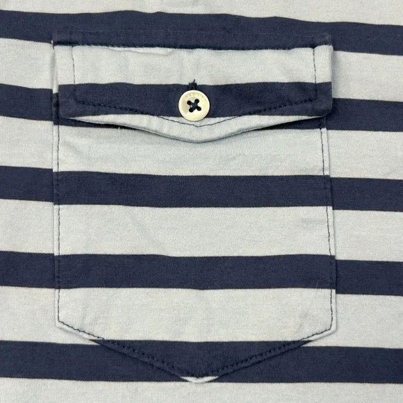 Polo Ralph Lauren Men's Custom Slim Fit Navy Striped Shirt XL Red Pony - Picture 6 of 8